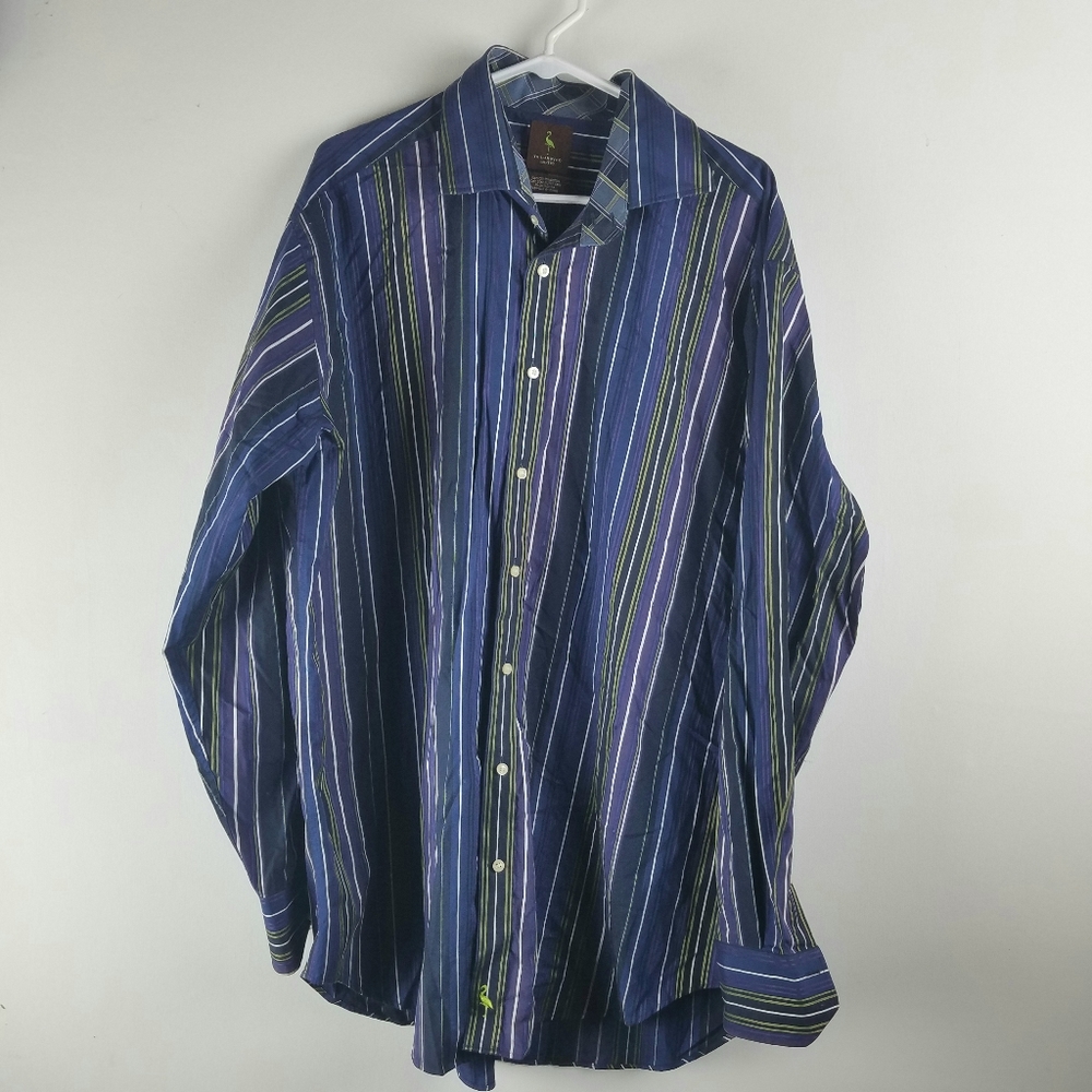 TAILORBYRD Mens Striped Cotton LS Shirt SIZE XXL
